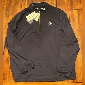 Original Penguin Technical Earl 1/4 ZIP Pullover. Mens Large.  New with tags.